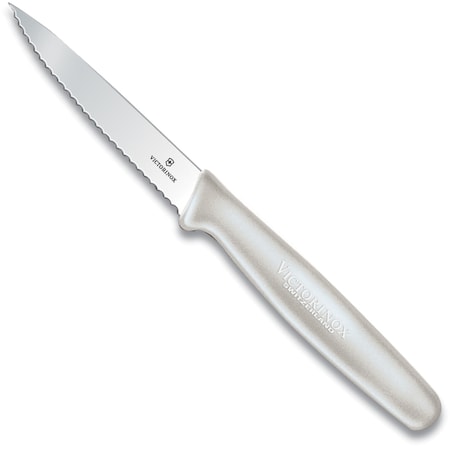 Swiss Army Brands Victorinox 42602 Kitchen White Paring - Small Handle, Spear Point, 30.25In Blade, Serrated Edge VIC-5.0637.S